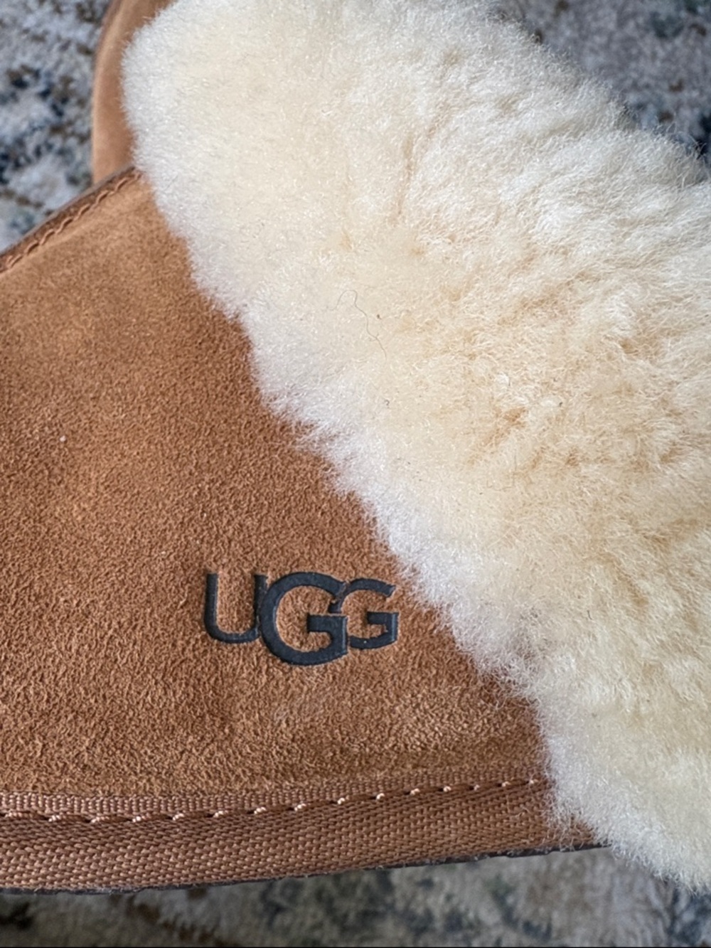 UGG Chestnut Sheepskin Lined Slippers - Picture 4 of 8